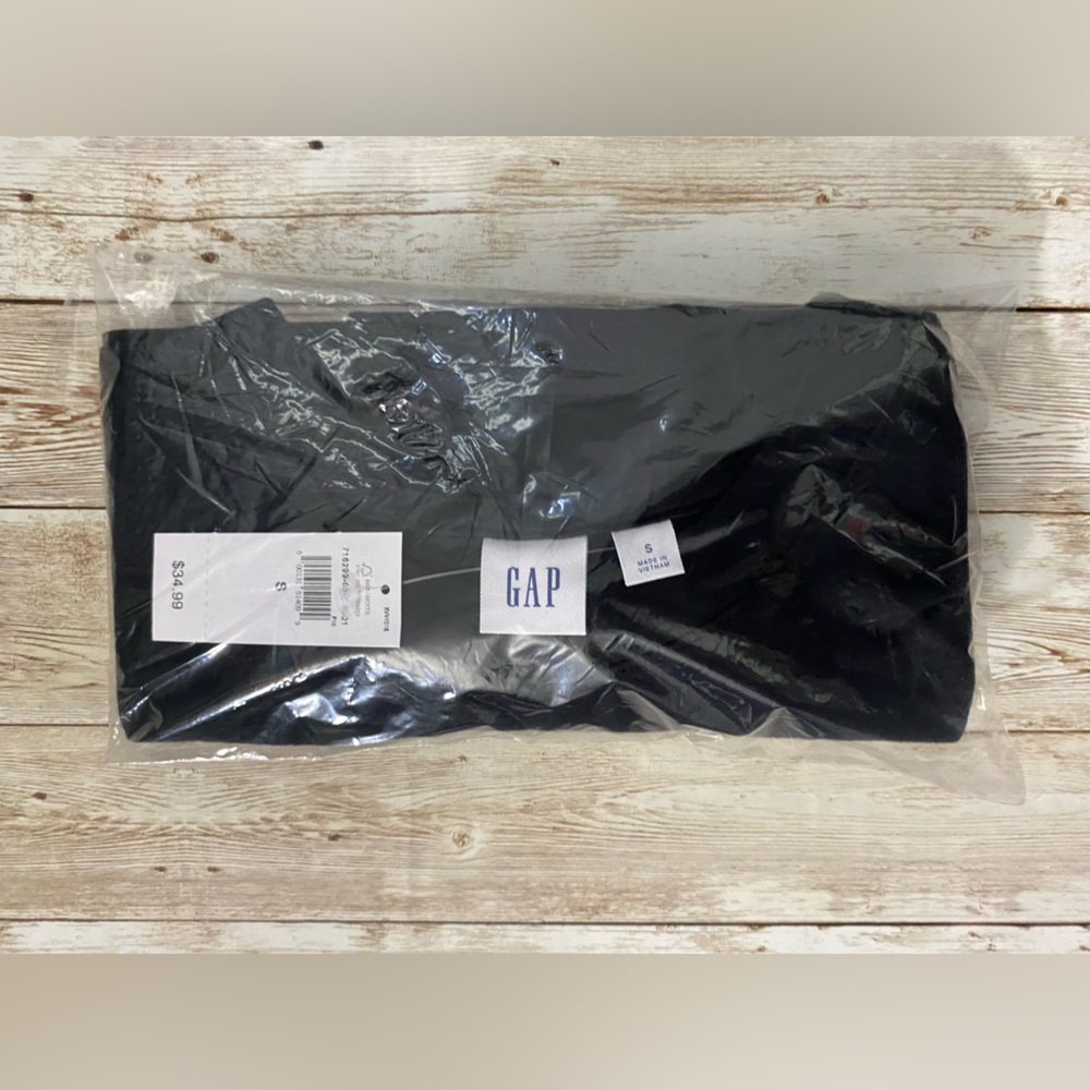 🆕 GAP Women's Relaced T-Shirt Dress Short Sleeve Black Small 4-6 S - Picture 8 of 14